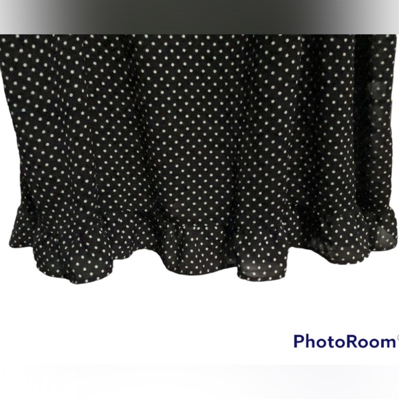 NWOT•Babydoll Black/White Polkadot negligee size 3X - Picture 9 of 10